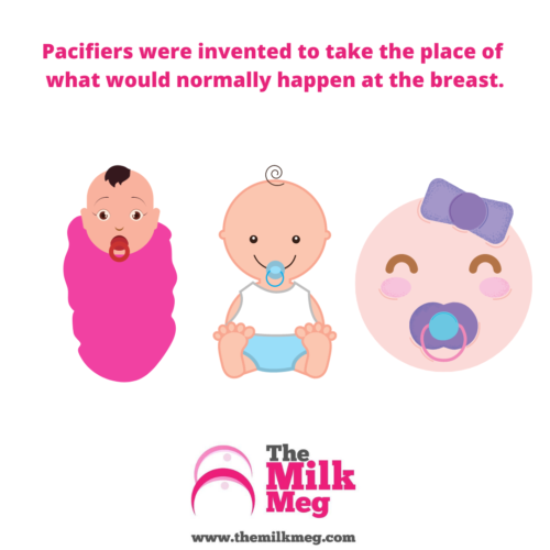 pacifier, the milk meg, ibclc, breastfeeding
